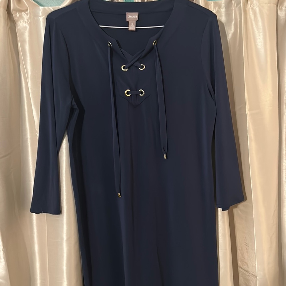 Chico’s blue dress. Size 2 (12-14)